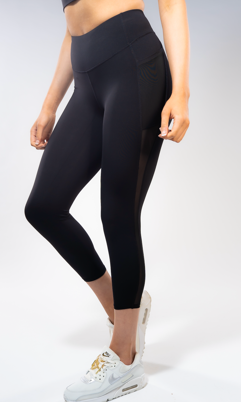 SIGNATURE MESH DETAIL 7/8 LEGGINGS - My Store